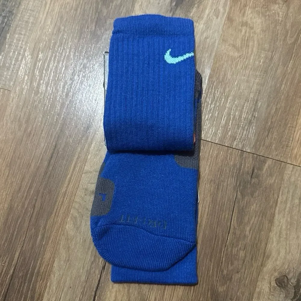 2013 Nike Elite Cushioned Basketball Dri-Fit Blue vintage Crew Socks